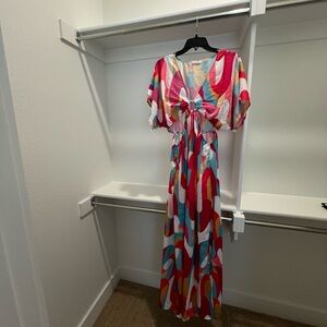 Vibrant Multicolor Maxi Dress